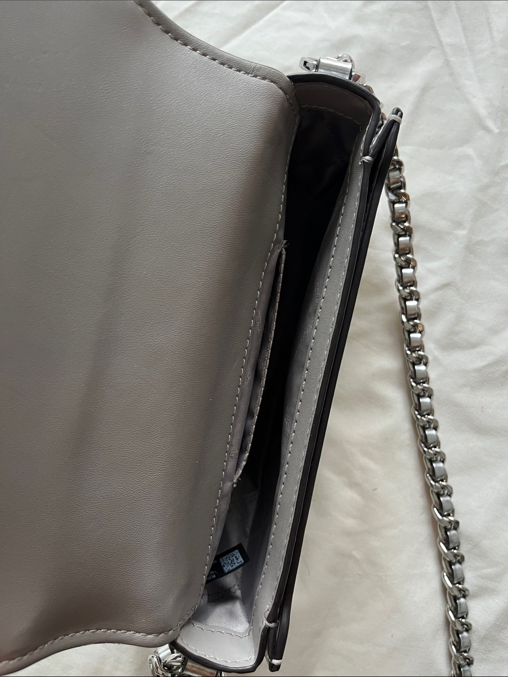 Michael Kors Silver Metallic Chain Crossbody Bag - Picture 6 of 11